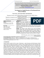 Published Version Impact of Banking Sector Development On Capital Structure of Non-Financial Sector Firms in Pakistan