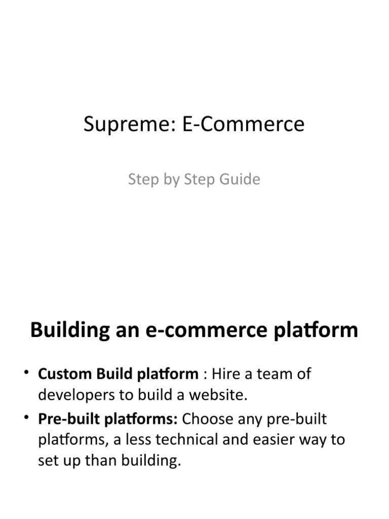 E-Commerce Platform Setup Guide | PDF | Search Engine Optimization | E ...