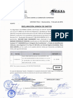 DECLARACIÓN JUARADA TRASLADO