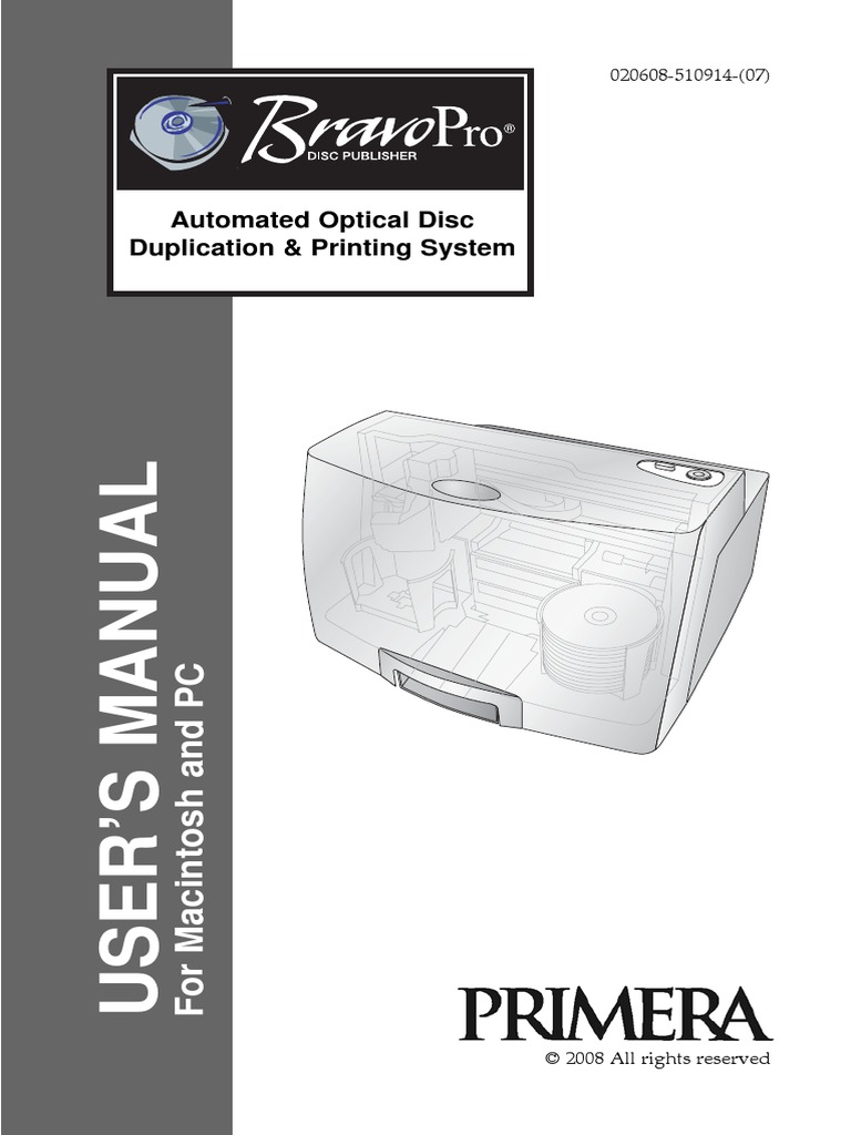 Primera Disc Publisher Pro PDF Printer Compact Disc