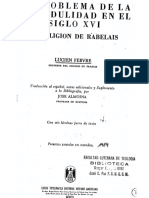 Lucien Febvre El Problema de La Incredulidad en El Siglo XVI Extracto 4 PDF