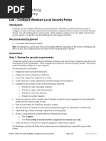 Lab - Configure Windows Local Security Policy