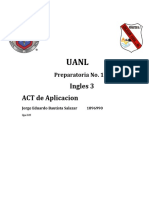 Ingles 3 ACT de Aplicacion: Preparatoria No. 1