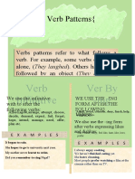 Verb Patterns (: Verb Infinitive Ver by - Ing