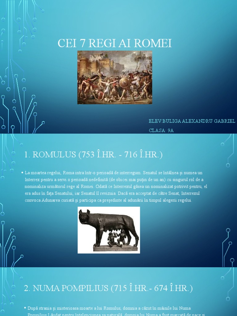 Cei 7 Regi Ai Romei (Istorie) | PDF