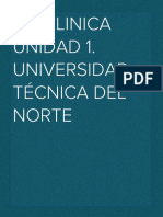 PS. CLINICA UNIDAD 1. Universidad Técnica Del Norte