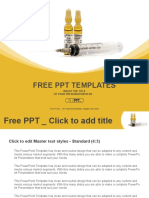 Syringe With Needle and Brown Ampoule PowerPoint Templates Standard