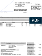 Phar Med Sales Honduras S. A.: Factura