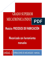 Unidad 3 Operaciones de Mecanizado Manual