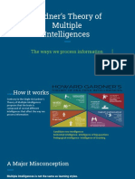 Gardner's Theory of Multiple Intelligences: The Ways We Process Information