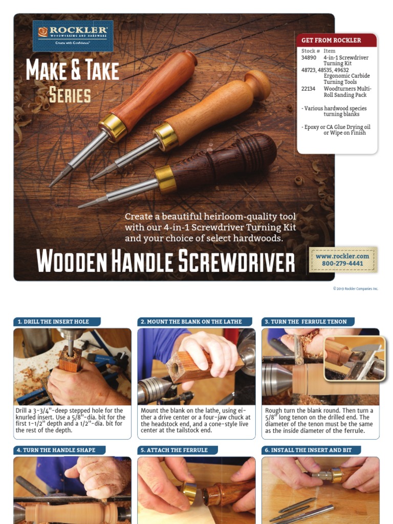 Screwdriver Handle Plan | PDF | Machining | Woodworking