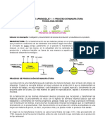 Guia de Aprendizaje 1 - 1: Proceso de Manufactura Tecnología Décimo