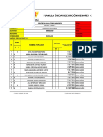 Planilla Unica Carreras 2021 Menores