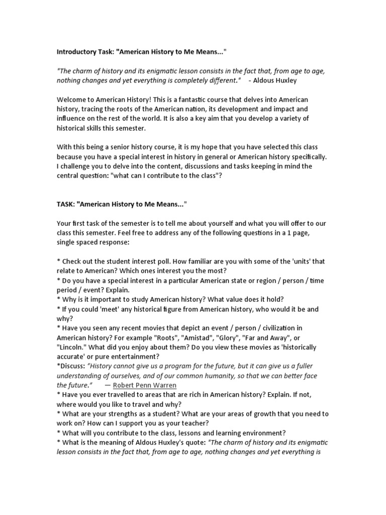 Exploring American History Insights | PDF | Cognition | Psychological ...