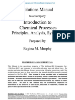 Solutions Manual To Accompany Introduction To Chemical Processes Principles, Analysis, Synthesis PDF