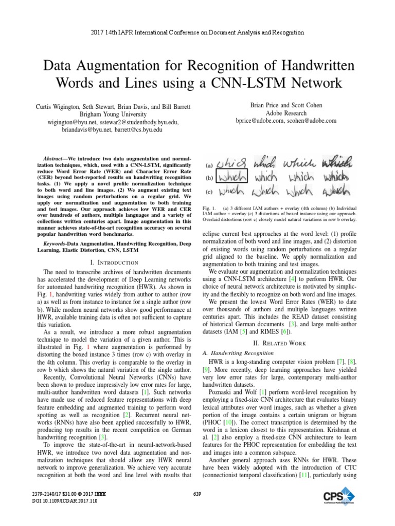 Aug - Overlaid - Data Augmentation For Recognition of Handwritten PDF ...
