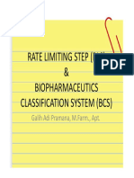 Rate Limiting Step (RLS) & Biopharmaceutics Classification System (BCS) PDF