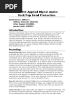 CS4044 Applied Digital Audio: Rock/Pop Band Production