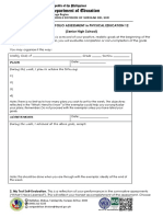 Weekly Physical Education Portfolio Assessment for Senior High Students