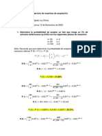 Ejercicios de Muestreo de Aceptación. Luz PDF