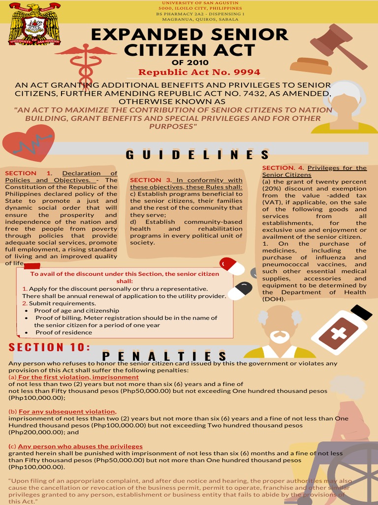 Expanded Senior Citizen Act: G U I D E L I N E S | PDF | Citizenship ...