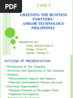 Greening The Business Partners-Amkor Technology Philippines