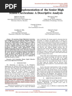 Effective Implementation of The Senior High School Curriculum A Descriptive Analysis IJERTV8IS120084