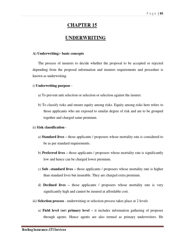 Understanding Insurance Underwriting Basics | PDF