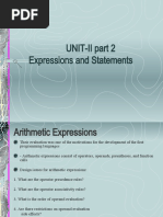 UNIT-II Part 2 Expressions and Statements