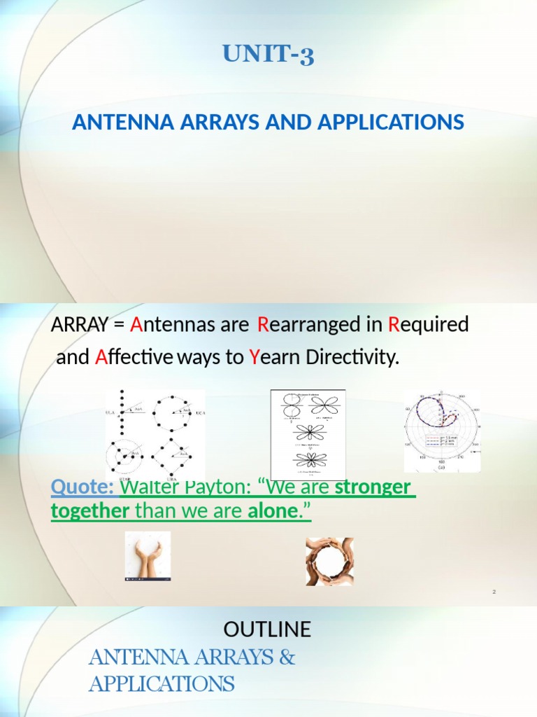 Unit 3 ARRAY ANTENNA PDF Antenna (Radio) Broadcasting