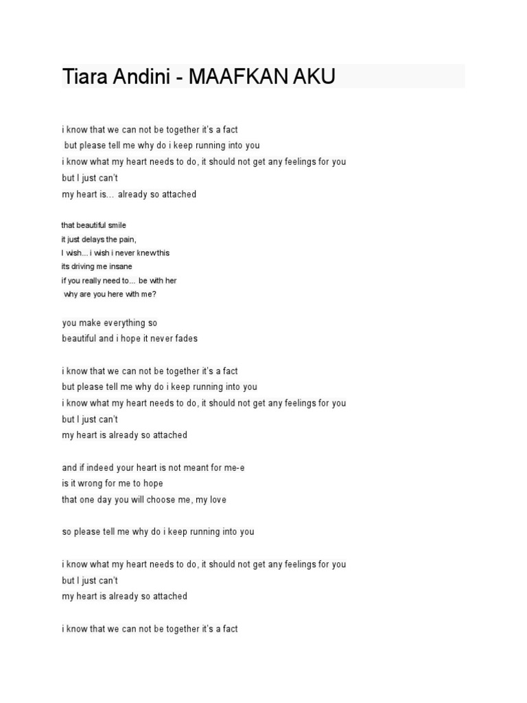 Tiara Andini Maafkan Aku English Version Full Pdf