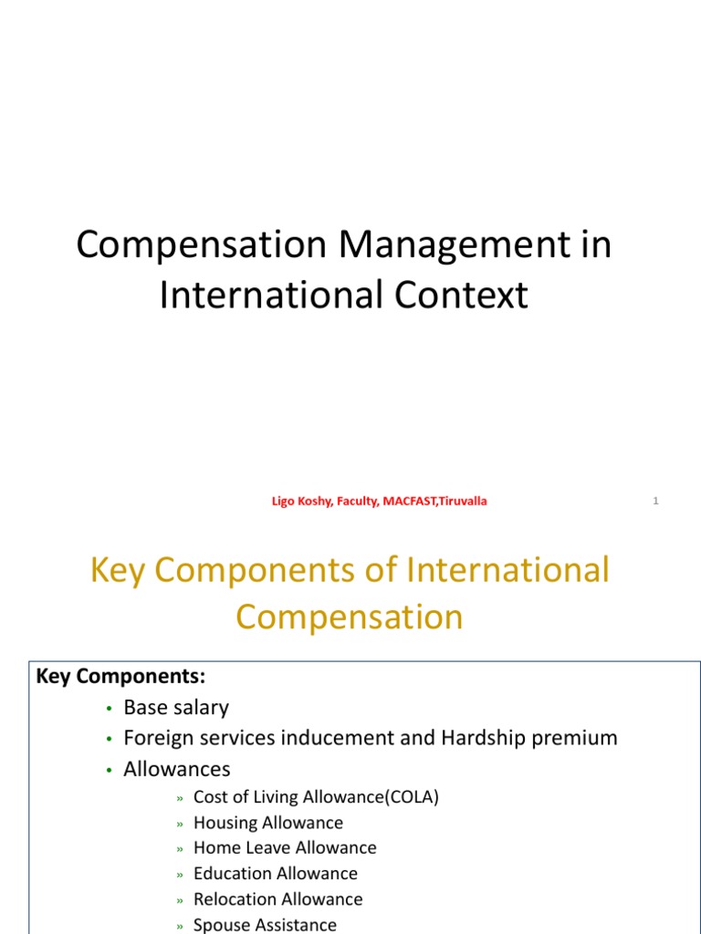 International Compensation Management Guide | PDF | Cost Of Living | Taxes