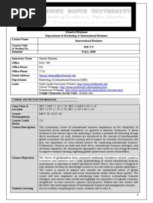  Course Outline 