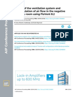 Design of The Ventilation System and The Simulation of Air Flow in The Negative Isolation Room Using Flovent 8.2