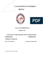National Law Institute University Bhopal: Law of Jurisprudence Semester VII