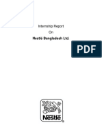 Internship Report On: Nestlé Bangladesh LTD
