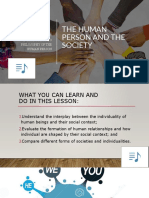 Lesson 7-The Human Person and The Society
