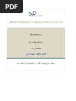 Transformer Commodities Indices: Statistics