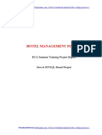 Hotel Management System JAVA + MySQL Summer Training Project For BCA - PDF Download