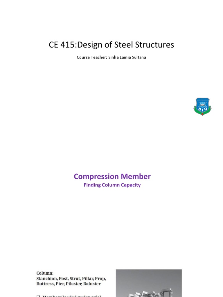 Column Capacity in Steel Design | PDF