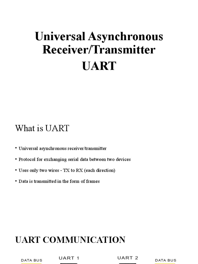Uart Pdf Data Transmission Telecommunications