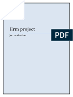 HRM Project: Job Evaluation