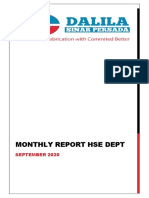 MONTHLY REPORT HSE PT. DSP Site Jambi - September
