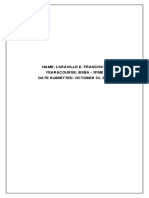 Name: Laraville E. Francisco Year&Course: Bsba - 2fme Date Submitted: October 03, 2020