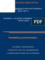 Functional Approaches to Translation