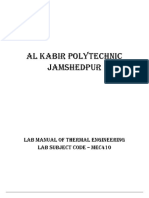 Thermal Engineering Lab Manual