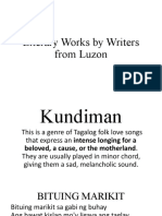 Literary Works by Writers From Luzon