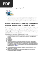 System? Definition of Inventory Management Systems, Benefits, Best Practices & More