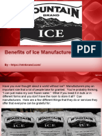 Benefits of Ice Manufacturers