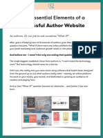 5 Essential Elements of A Successful Author Website Cheat Sheet